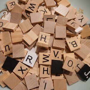 Craft Supplies - Mixed Lot of Scrabble Tiles for Pendants, Collage, Art Projects